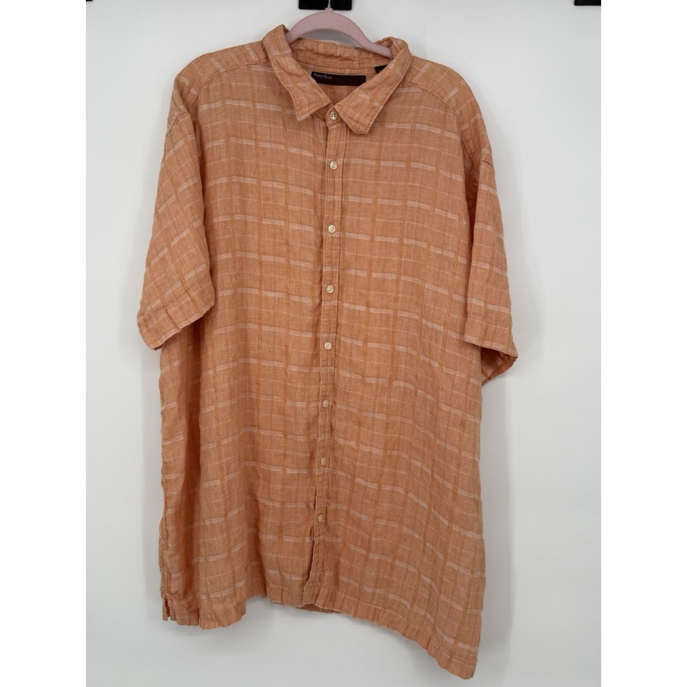 Perry Ellis Men's Short Sleeve Button Up 4X